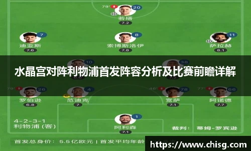 水晶宫对阵利物浦首发阵容分析及比赛前瞻详解